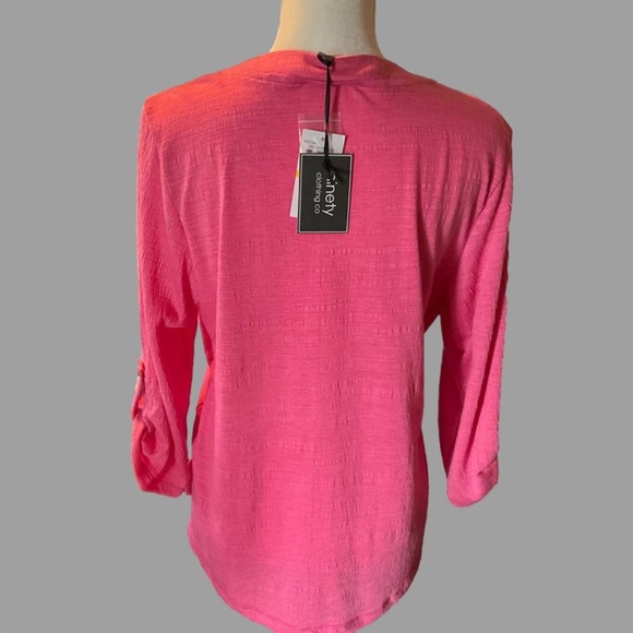 Ninety Clothing Co Beautiful Blouse Color Fruit Punch , NEW - Picture 3 of 3